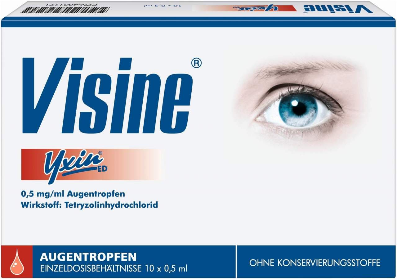 Visine Yxin 10 x 0,5 ml Einzeldosispipetten