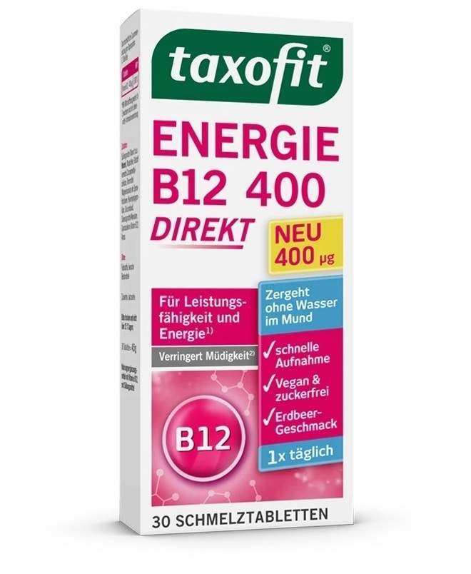 Taxofit Energie B12 400 Direkt 30 Schmelztabletten