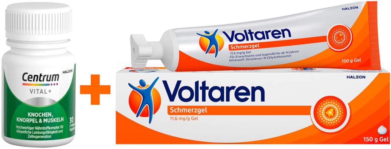Centrum Vital+ Knochen Knorpel & Muskeln 30 Tabletten + Voltaren Schmerzgel 150 g