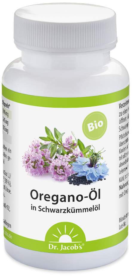 Oregano-Öl Schwarzkümmelöl Bio 60 Kapseln