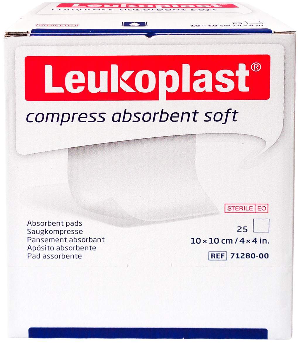 Leukoplast Compress Absorbent Soft Steril 10 X 10