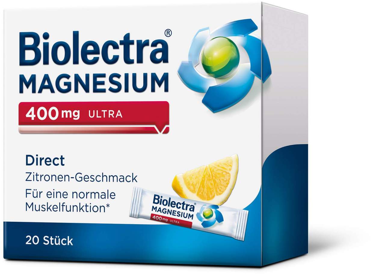 Biolectra Magnesium 400 mg Ultra Direct Zitronengeschmack 20...