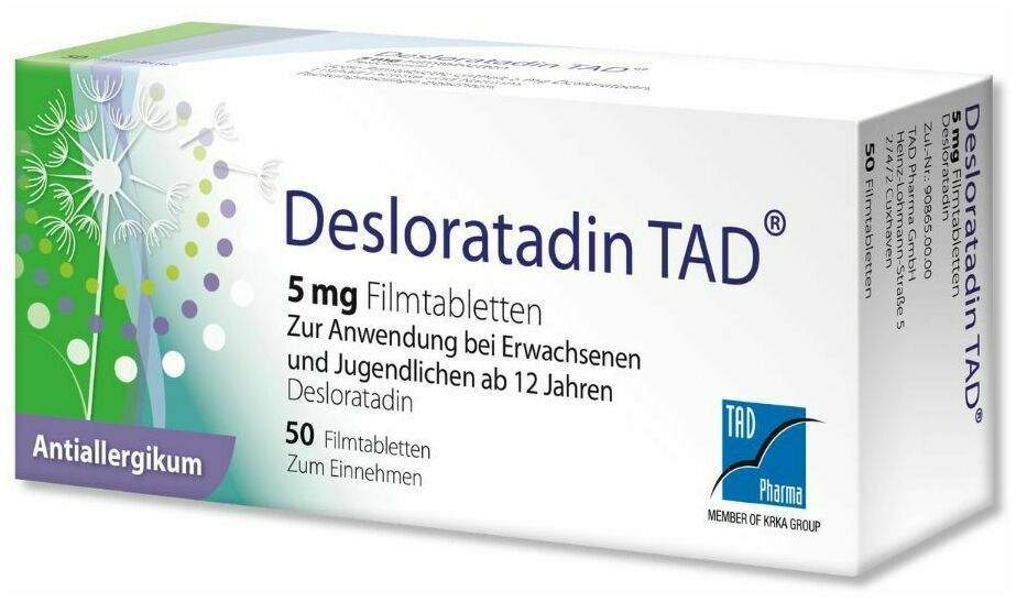 Desloratadin Tad 5 mg 50 Filmtabletten