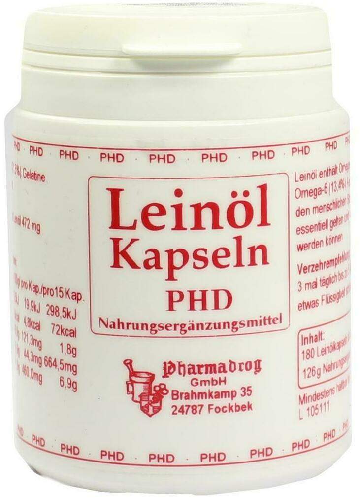 Leinöl Kapseln Phd Nahrungsergänzungsmittel 180 Stück