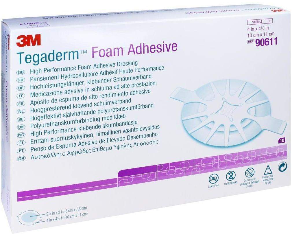 Tegaderm Foam Adhesive 10x11 cm Oval 90611