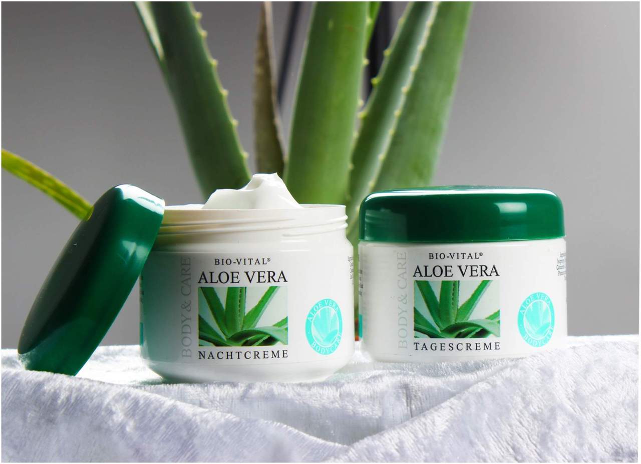 Aloe Vera Creme Pflegeset Tages und Nachtcreme 2 x 125 ml - Feuchtigkeitsspendende Hautcreme