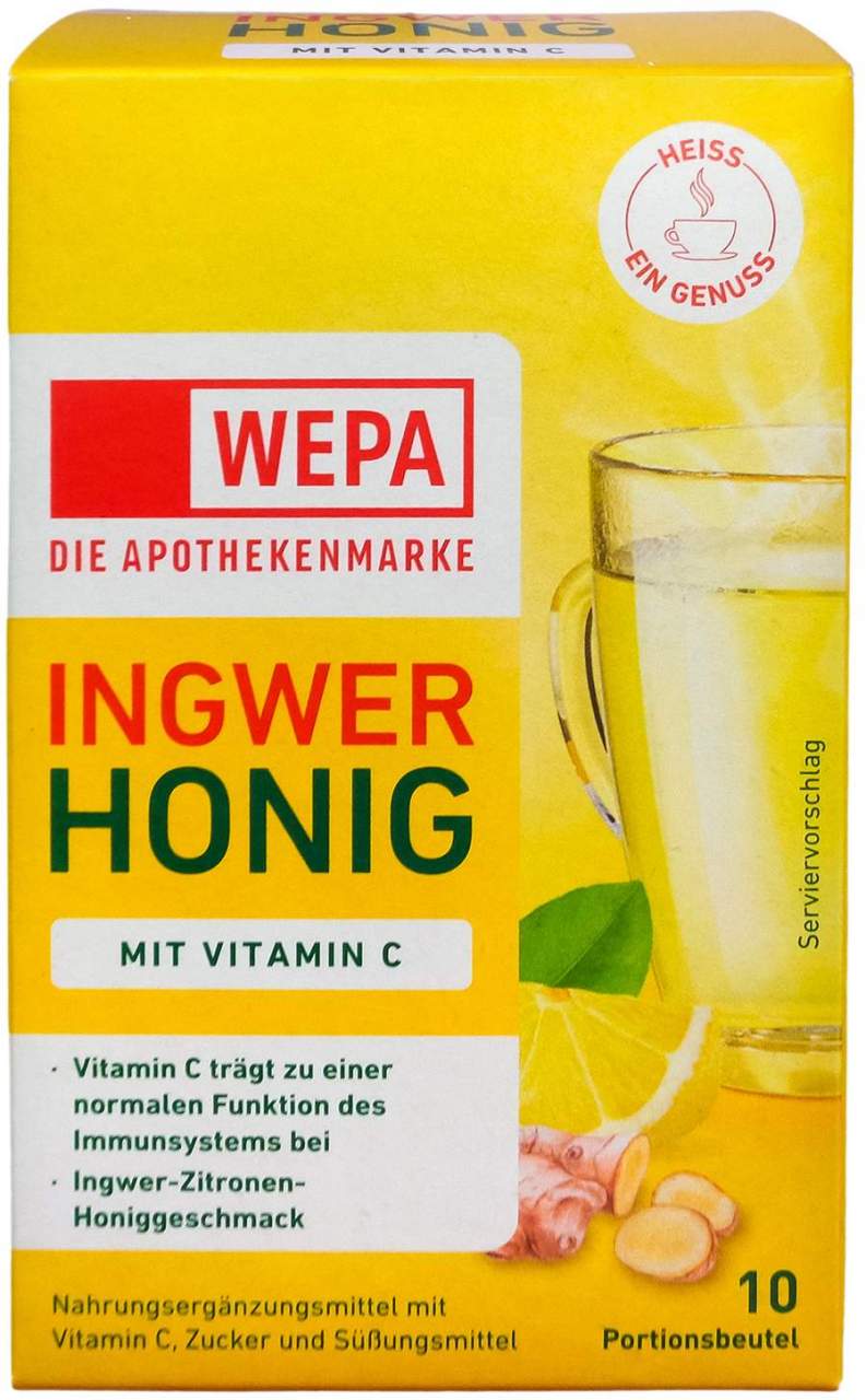 WEPA Ingwer + Honig + Vitamin C Pulver 10 x 10 g