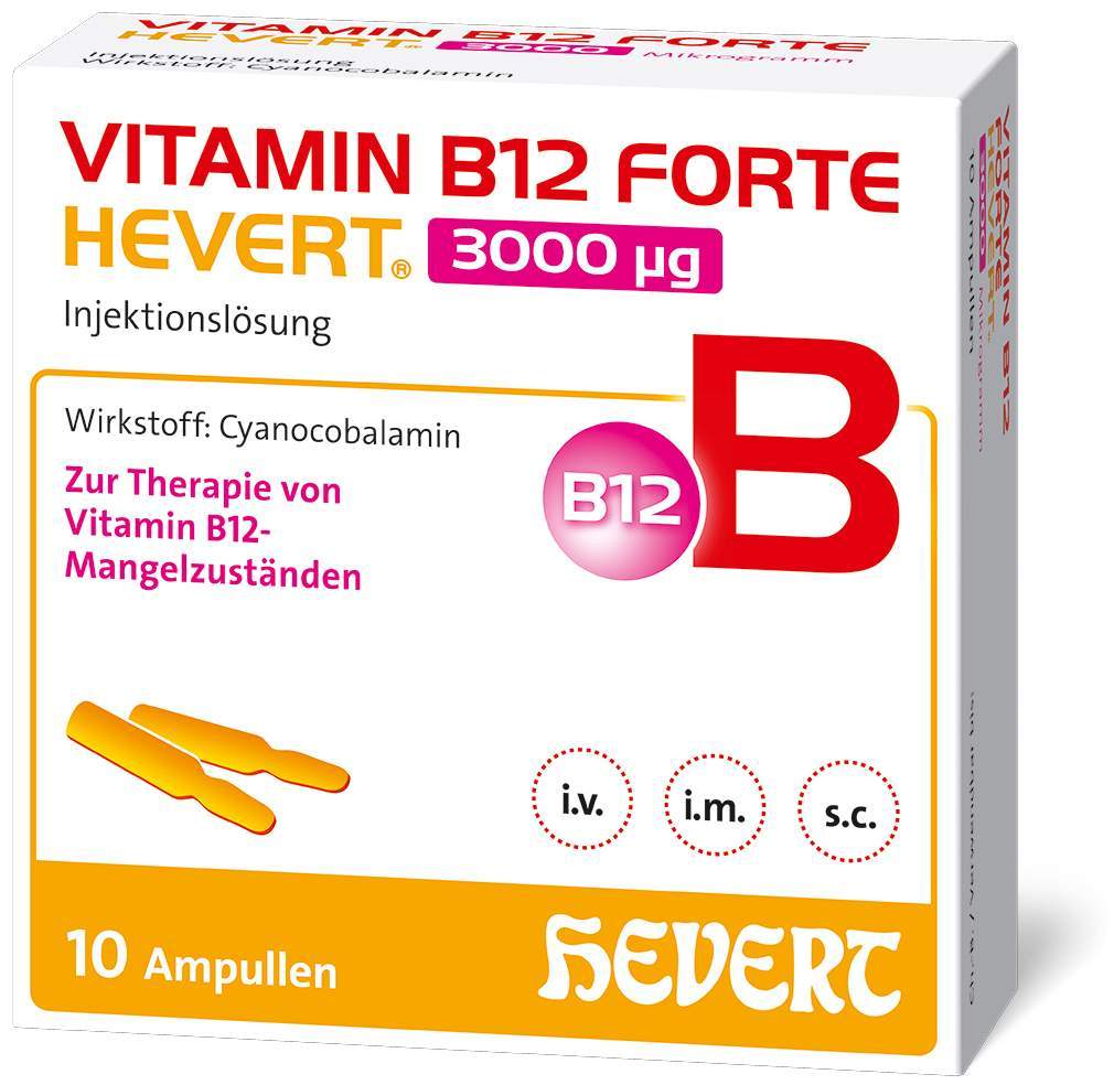 Vitamin B12 Forte Hevert 3000 µg 10 Ampullen