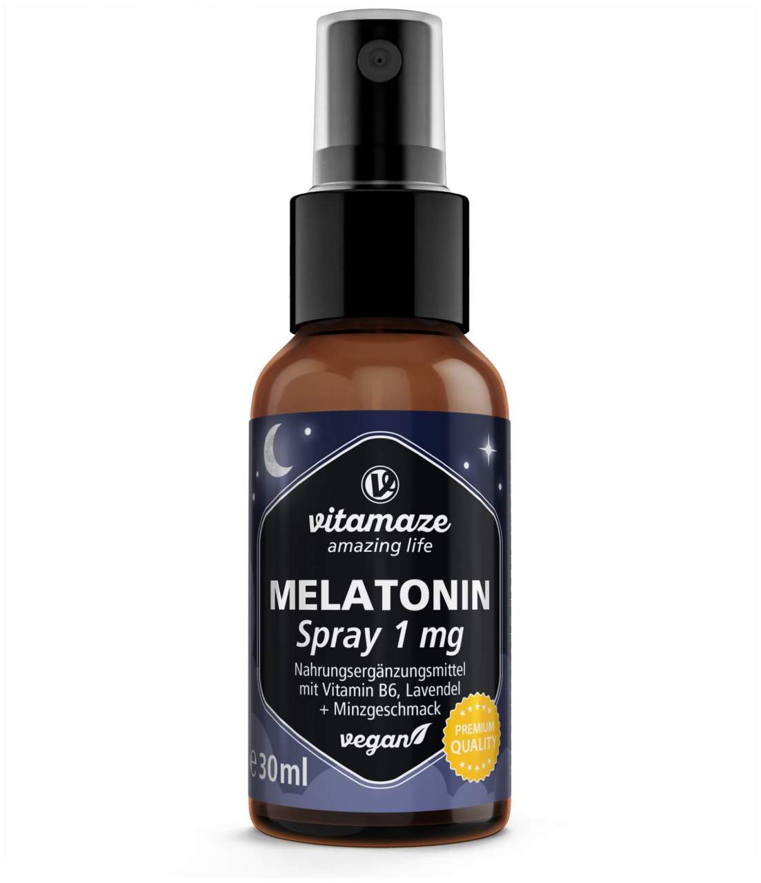 Vitamaze Melatonin 1 mg Spray + Vitamin B6, Lavendel Und...