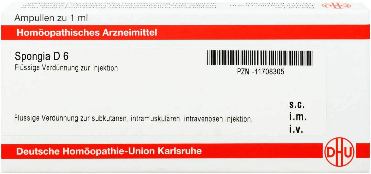 Dhu Spongia D6 8 X 1 ml Ampullen
