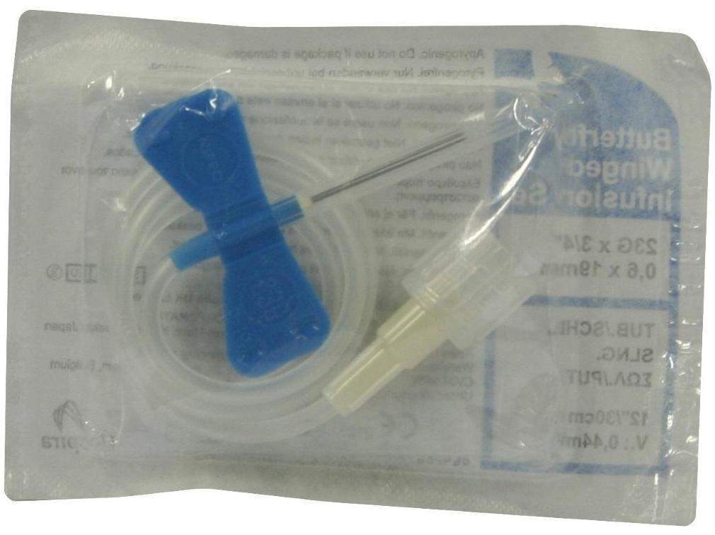 Infusionszubehör Butterfly 23 G Blau