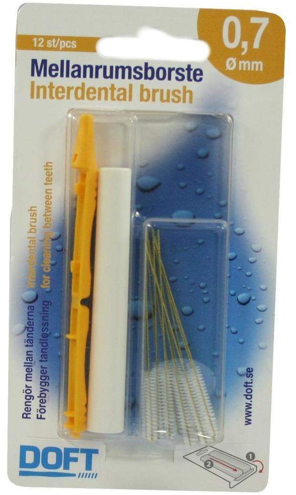 Interdentalbürste 0,7 Mit Wechselgriff Soft 12 Zahnbürsten