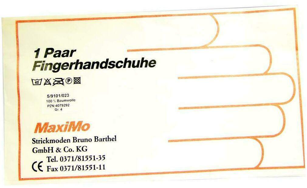 Handschuhe Baumwolle Gr. 4 Kinder 1 Paar