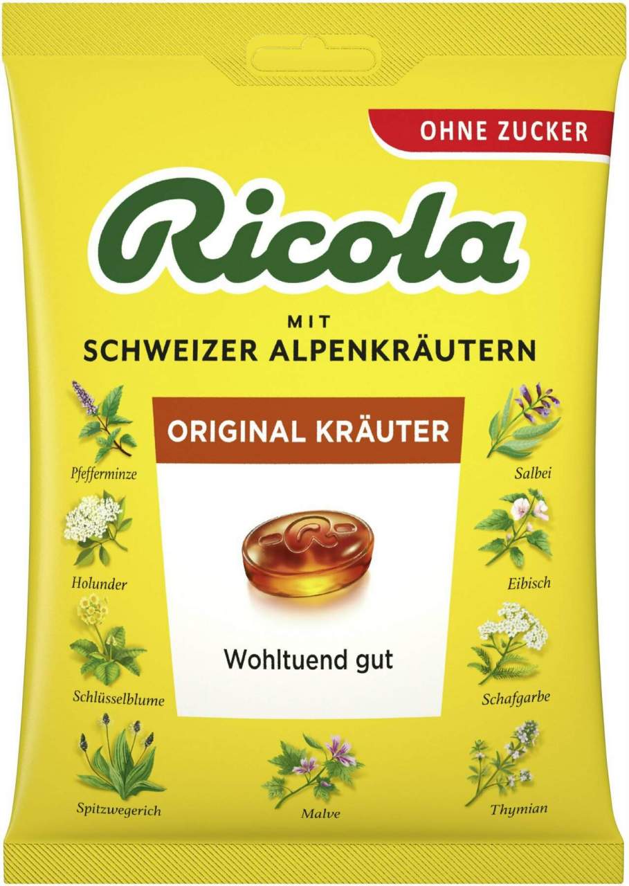Ricola Ohne Zucker Kräuter 75 G Bonbons