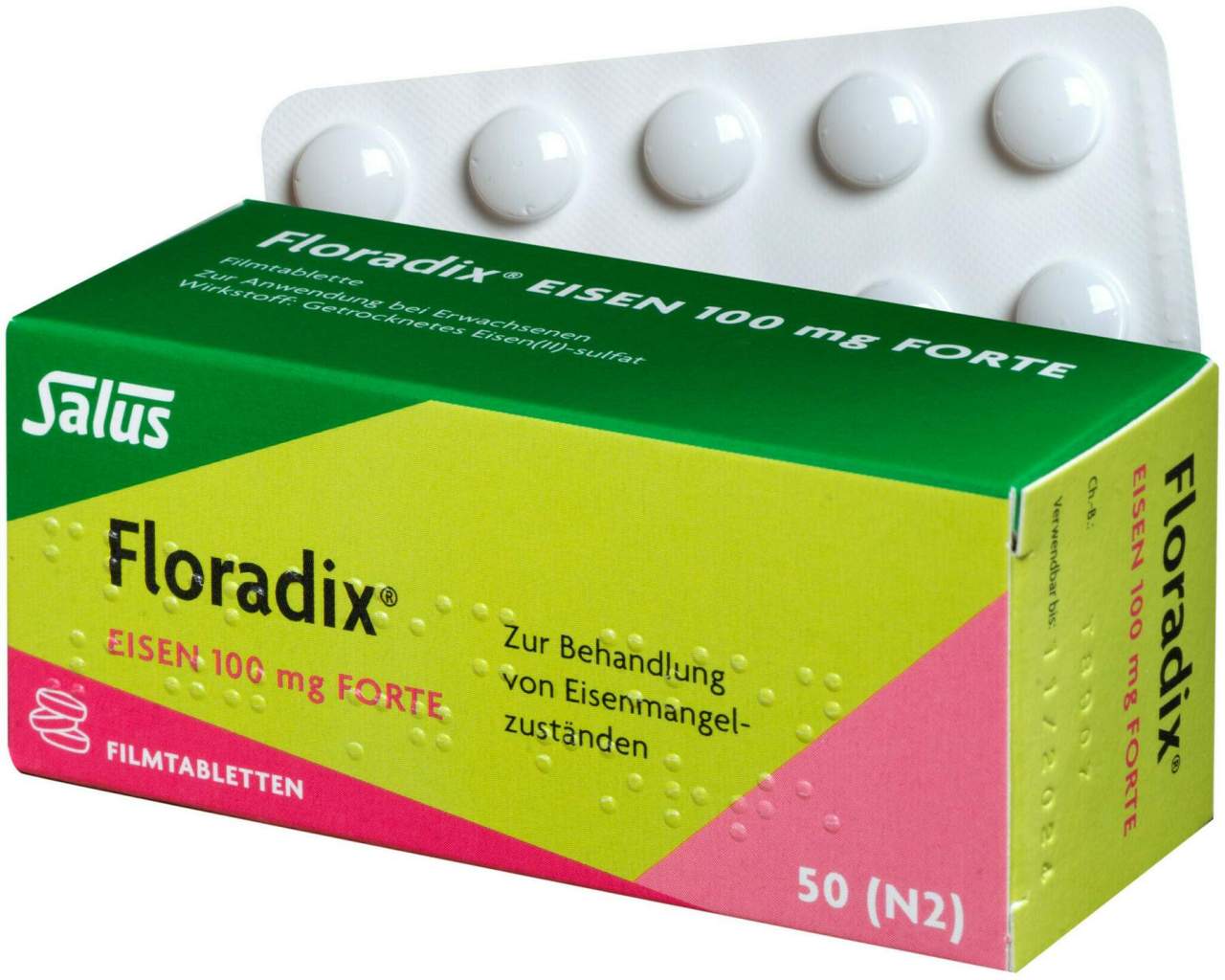 Floradix Eisen 100 mg Forte 50 Filmtabletten
