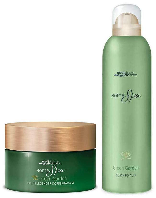 medipharma cosmetics Home Spa Green Garden Körperbalsam 250 ml + Duschschaum 200 ml