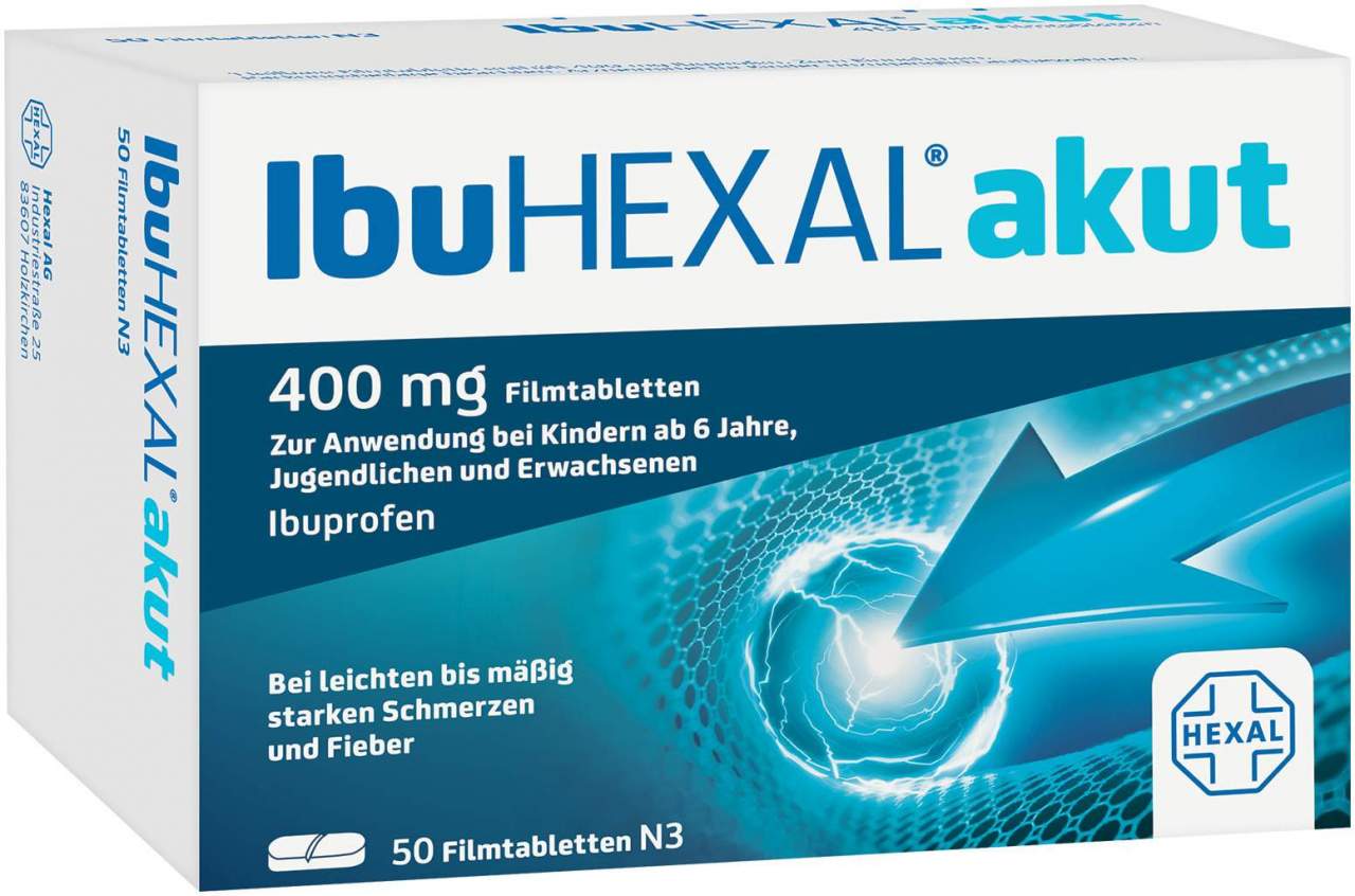 IbuHexal akut 400 mg 50 Filmtabletten