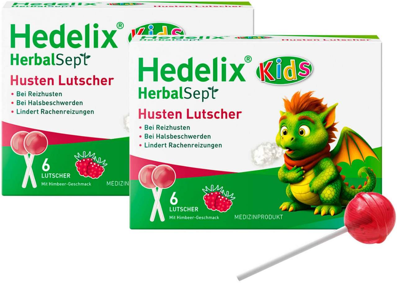 Hedelix HerbalSept Husten Lutscher Kids 2 x 6 Stück