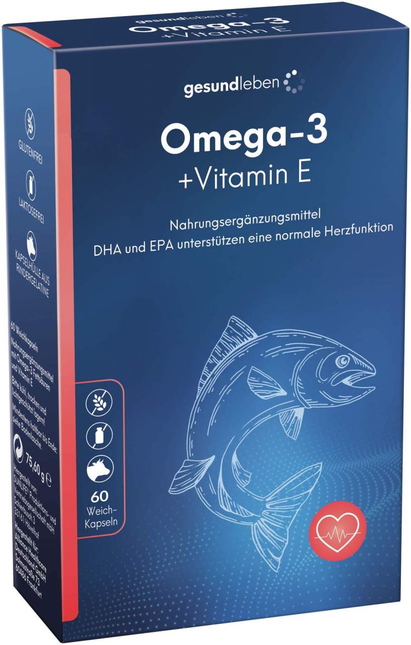 Gesundleben Omega-3 1000 mg + Vitamin E Kapseln 60 Stück