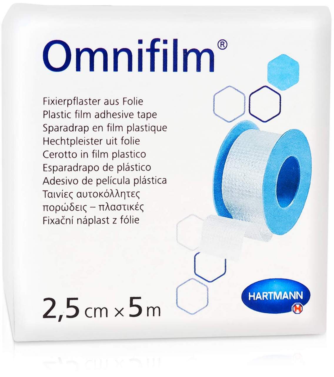 Omnifilm Fixierpflaster Folie 2,5 cm X 5 M 1 Rolle