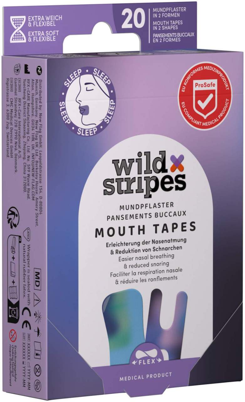 Wild Stripes Mund-Tapes Sunset Design 20 Stück