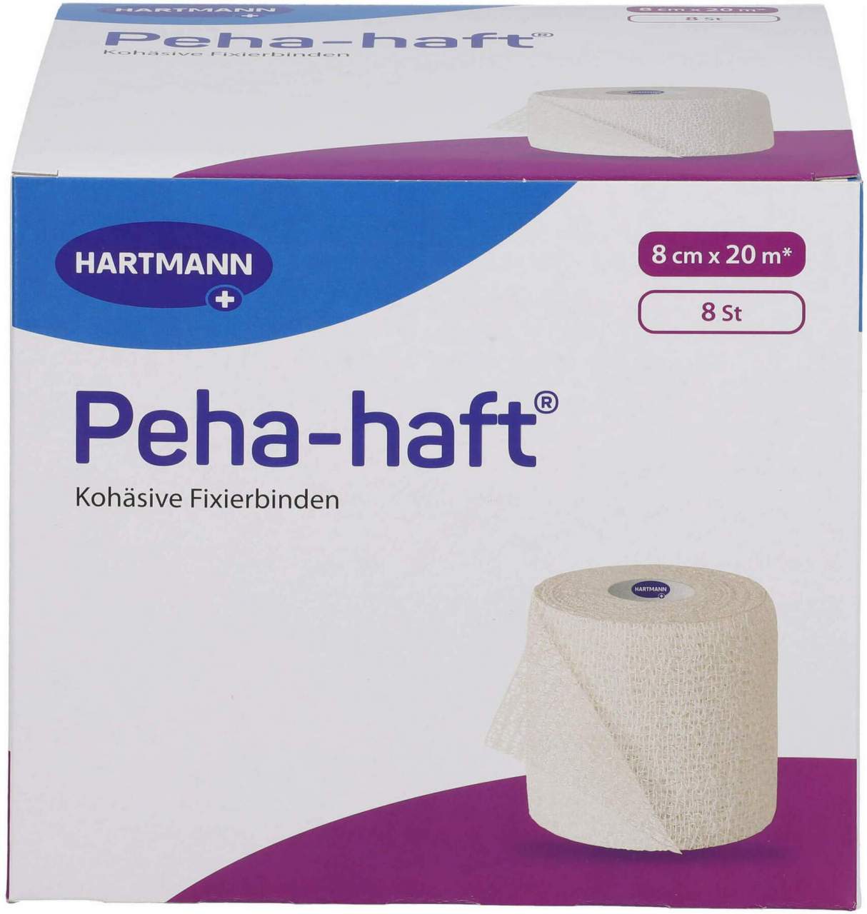 Peha-Haft Fixierbinde Latexfrei 8 cm X 20 M 8 Stück