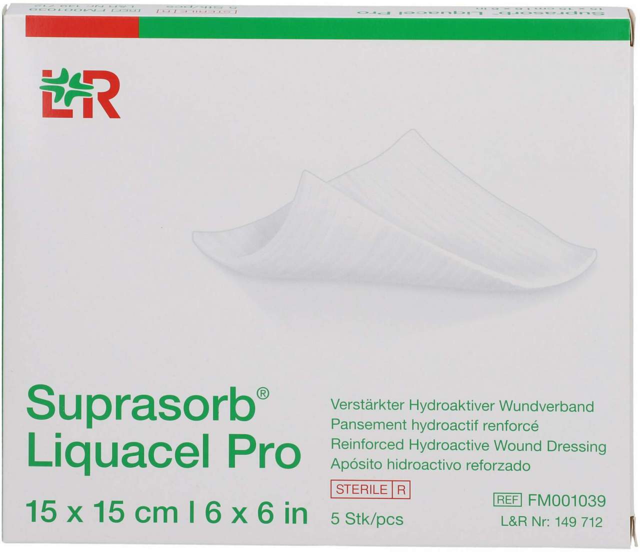 Suprasorb Liquacel Pro 15x15 cm Kompressen