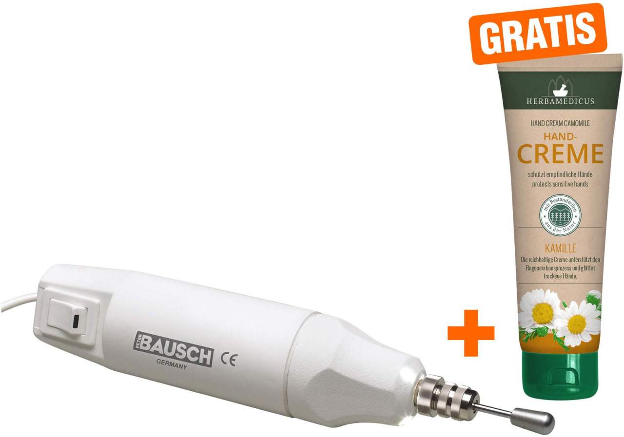Manicure-Pedicure Set mit Licht 6 stufig regelbar + Herbamedicus Handcreme Kamille 125 ml