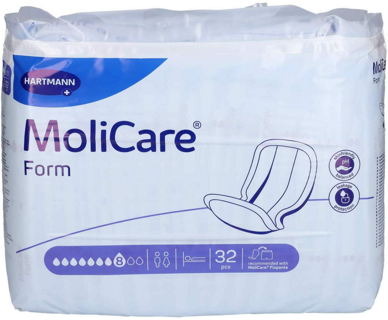 Molicare Form 8 Tropfen 4 X 32 Stück