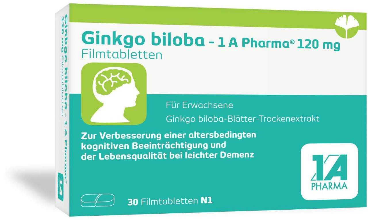 Ginkgo Biloba 1a Pharma 120 mg 30 Filmtabletten