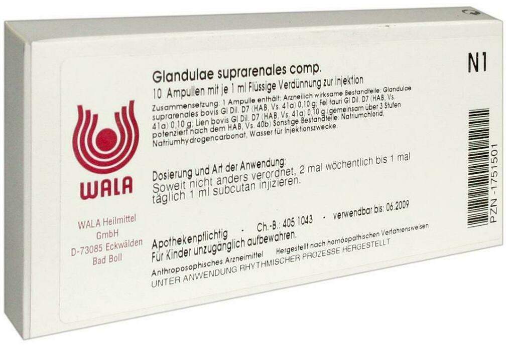 Wala Glandulae Suprarenales Comp. 10 X 1 ml Ampullen