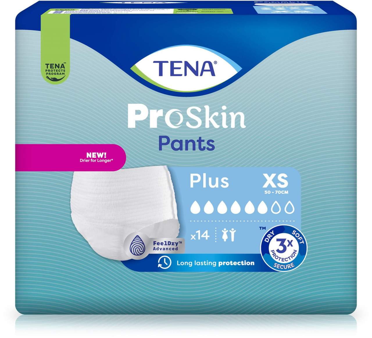 Tena Pants Plus X - Small 50 -70 cm Confiof 4 X 14 Stück