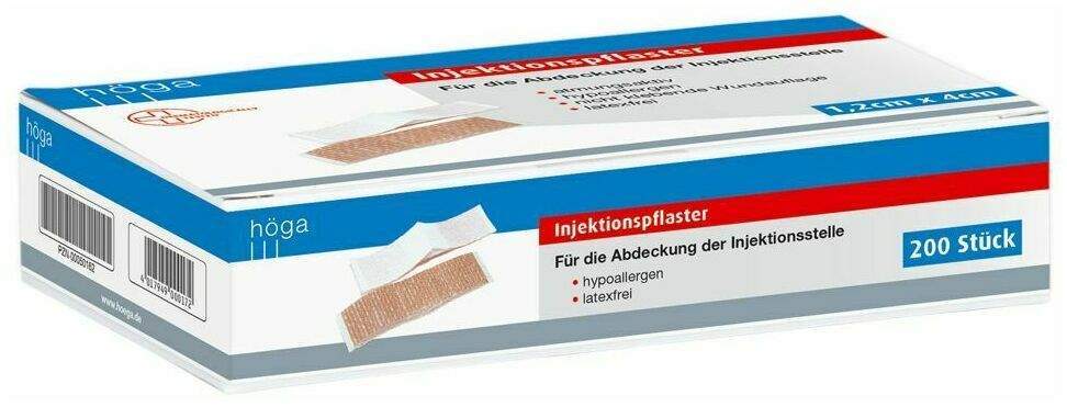 Injektionspflaster Hypoallergen 1,2x4cm