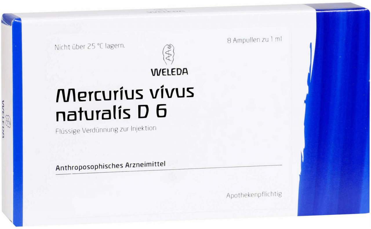 Weleda Mercurius Vivus Naturalis D6 8 X 1 ml Ampullen