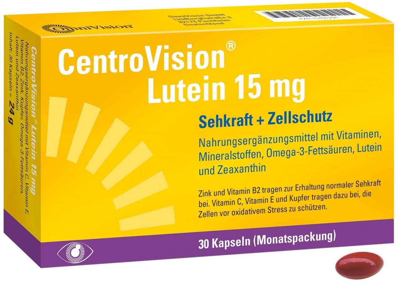 Centrovision Lutein 15 mg 30 Kapseln