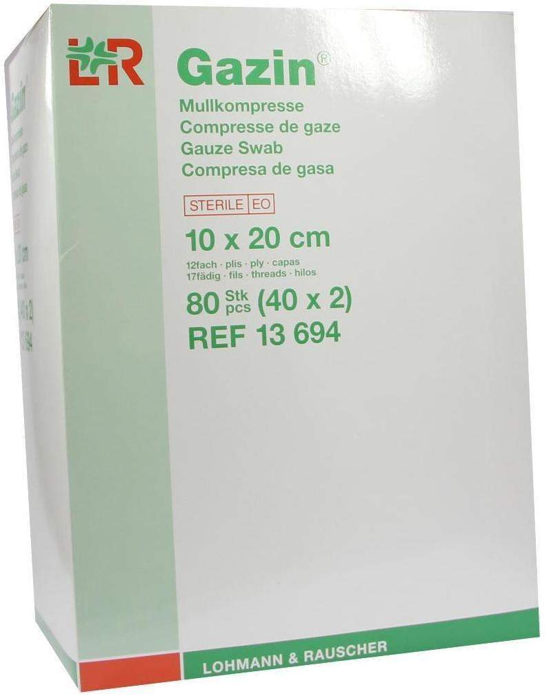 Gazin Kompressen 10x20cm 12fach Steril