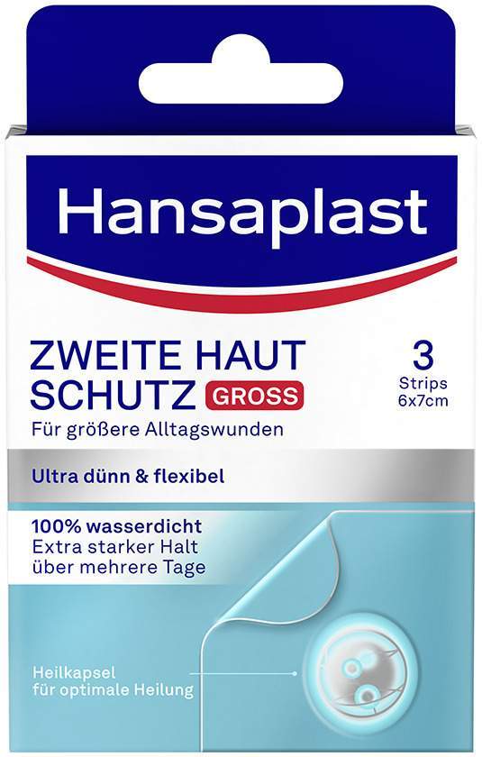 Hansaplast Zweite Haut Schutz groß Pflaster 3 Stück