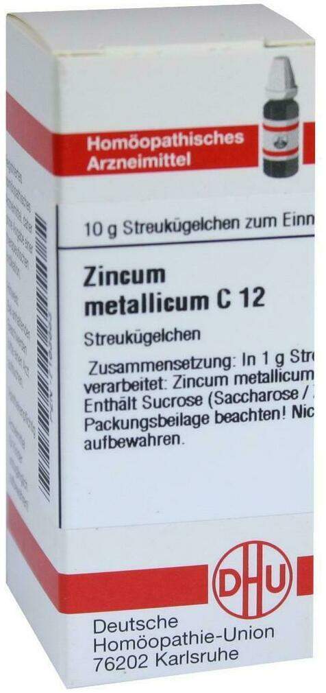 Dhu Zincum Metallicum C12 10 G Globuli
