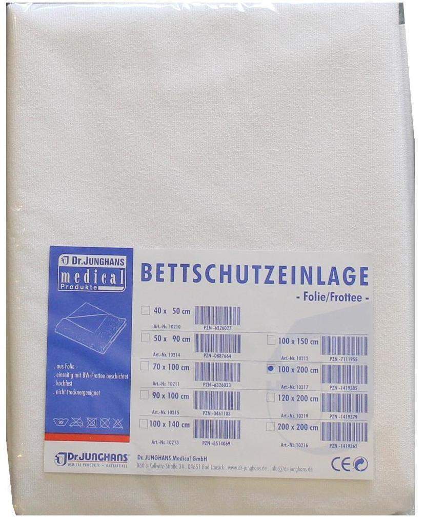 Bettschutzeinlage 100x200cm Folie Frottee