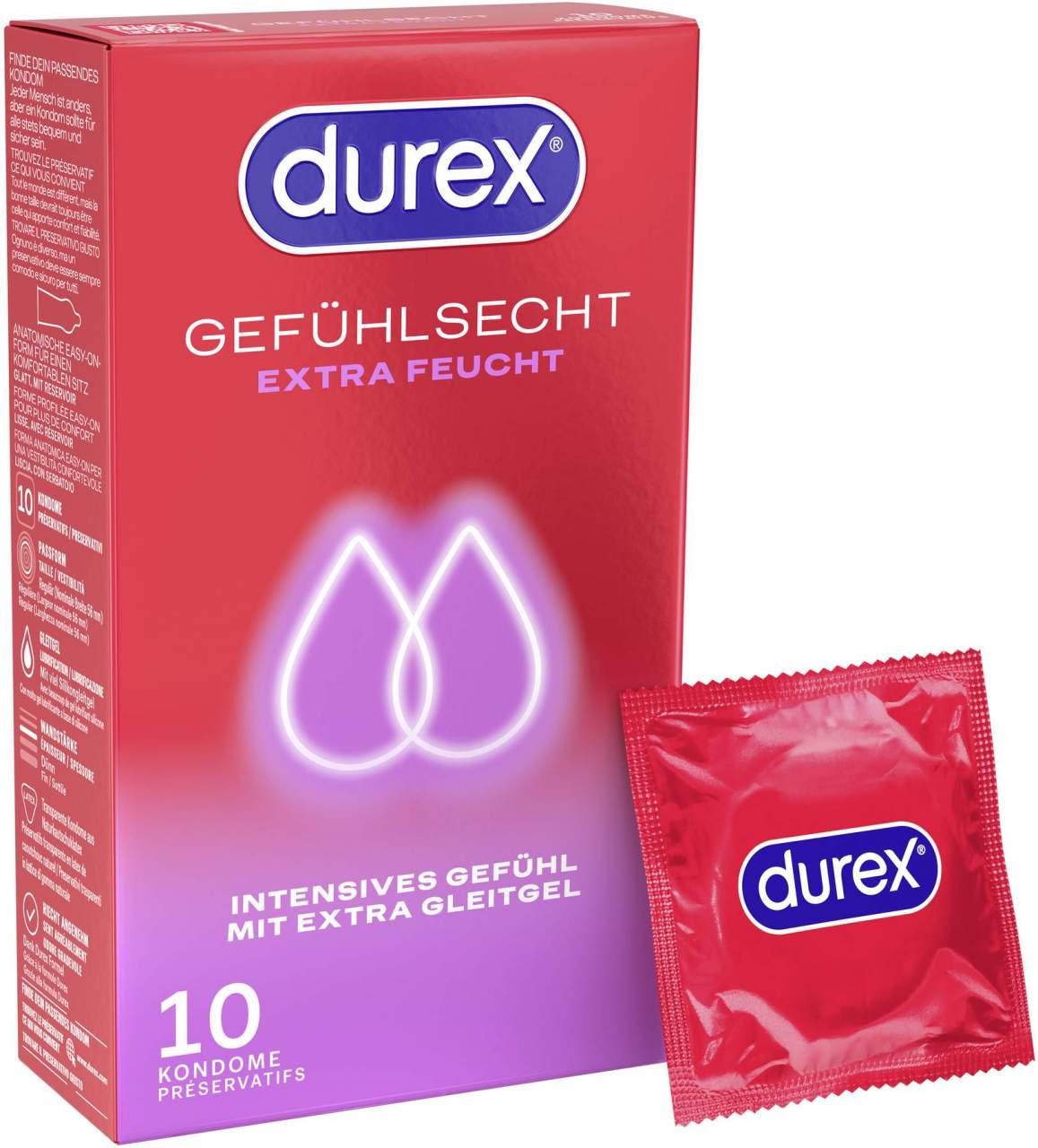 Durex Gefühlsecht extra feucht 10 Kondome