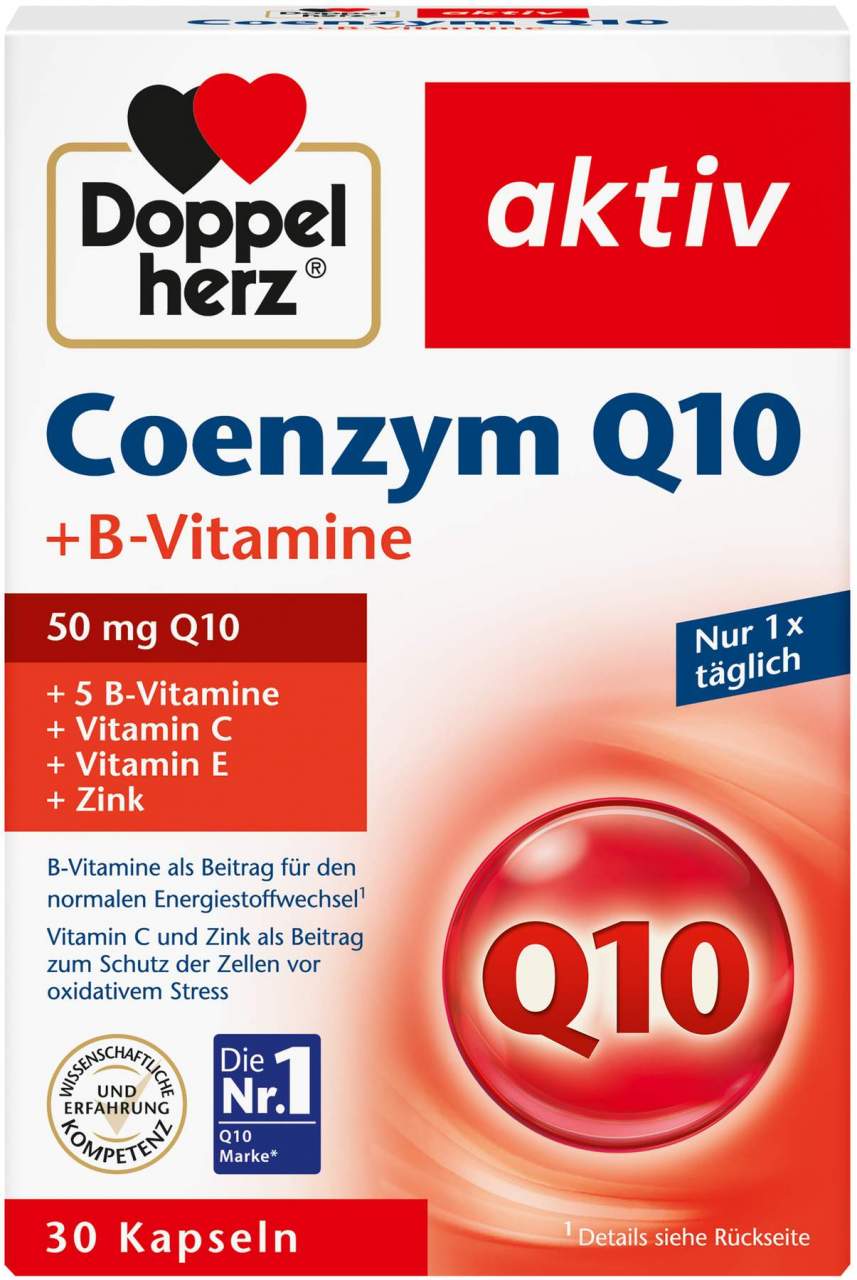 Doppelherz Aktiv Coenzym Q10 + B - Vitamine 30 Kapseln