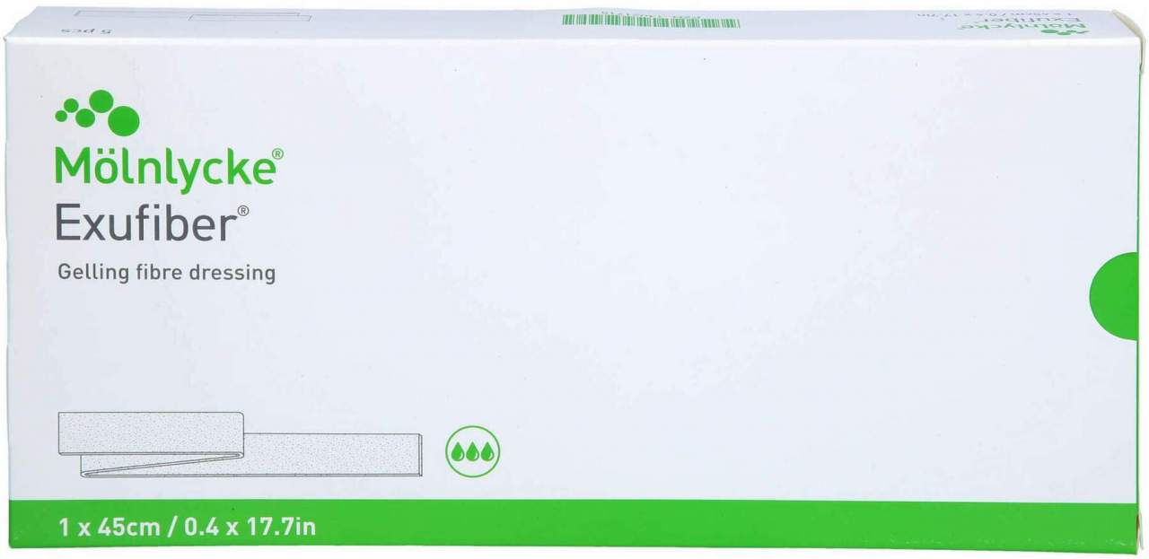 Exufiber 1 X 45 cm Tamponaden 5 Stück