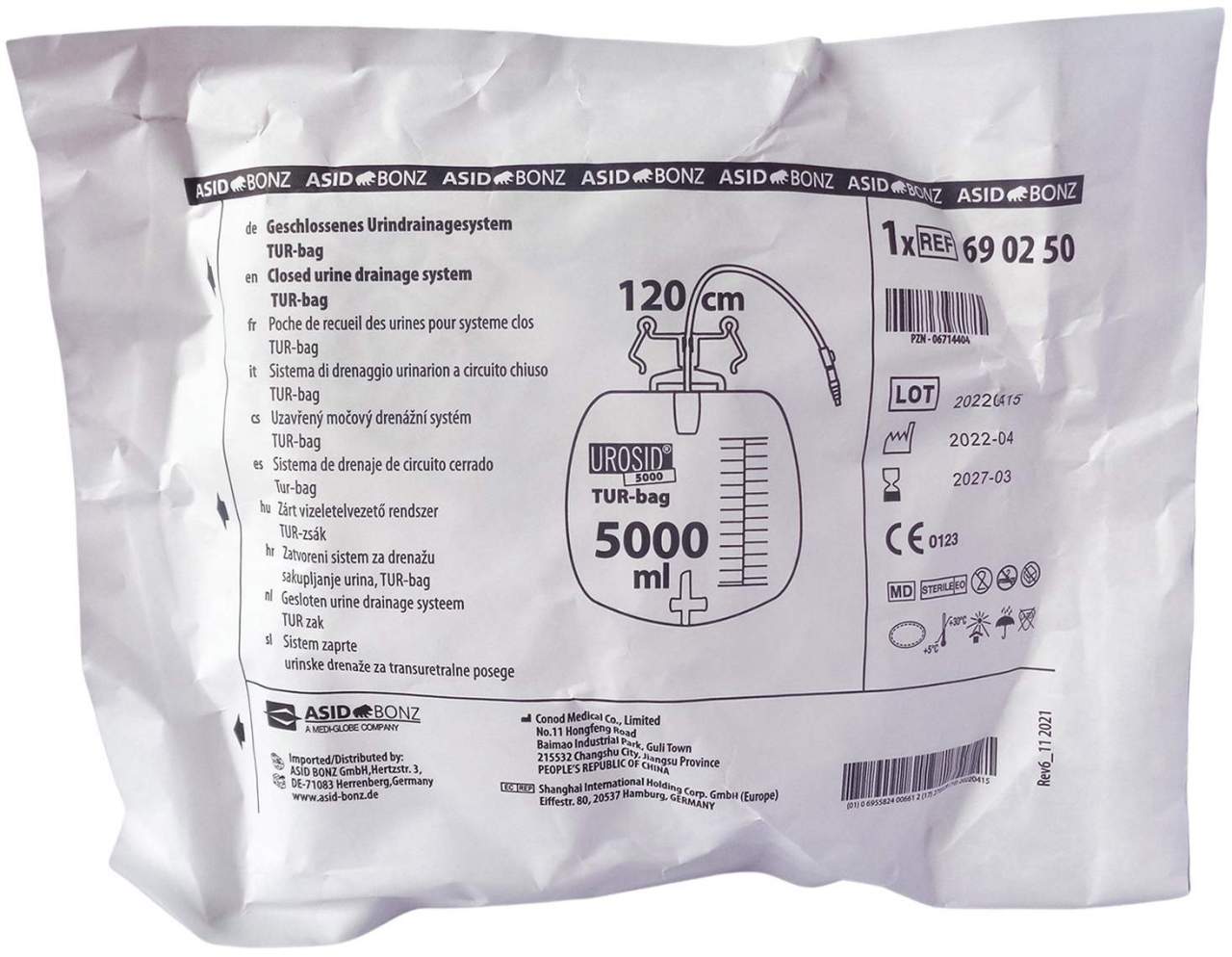 Urosid 5000 Tur Bag Urindrainage System 5l Beutel