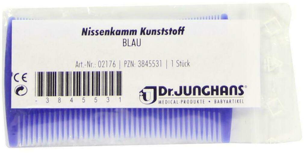 Nissenkamm Kunststoff Blau 1 Stück