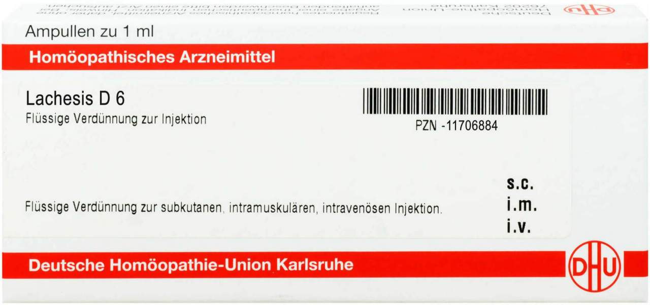 Dhu Lachesis D6 Ampullen 8 X 1 ml