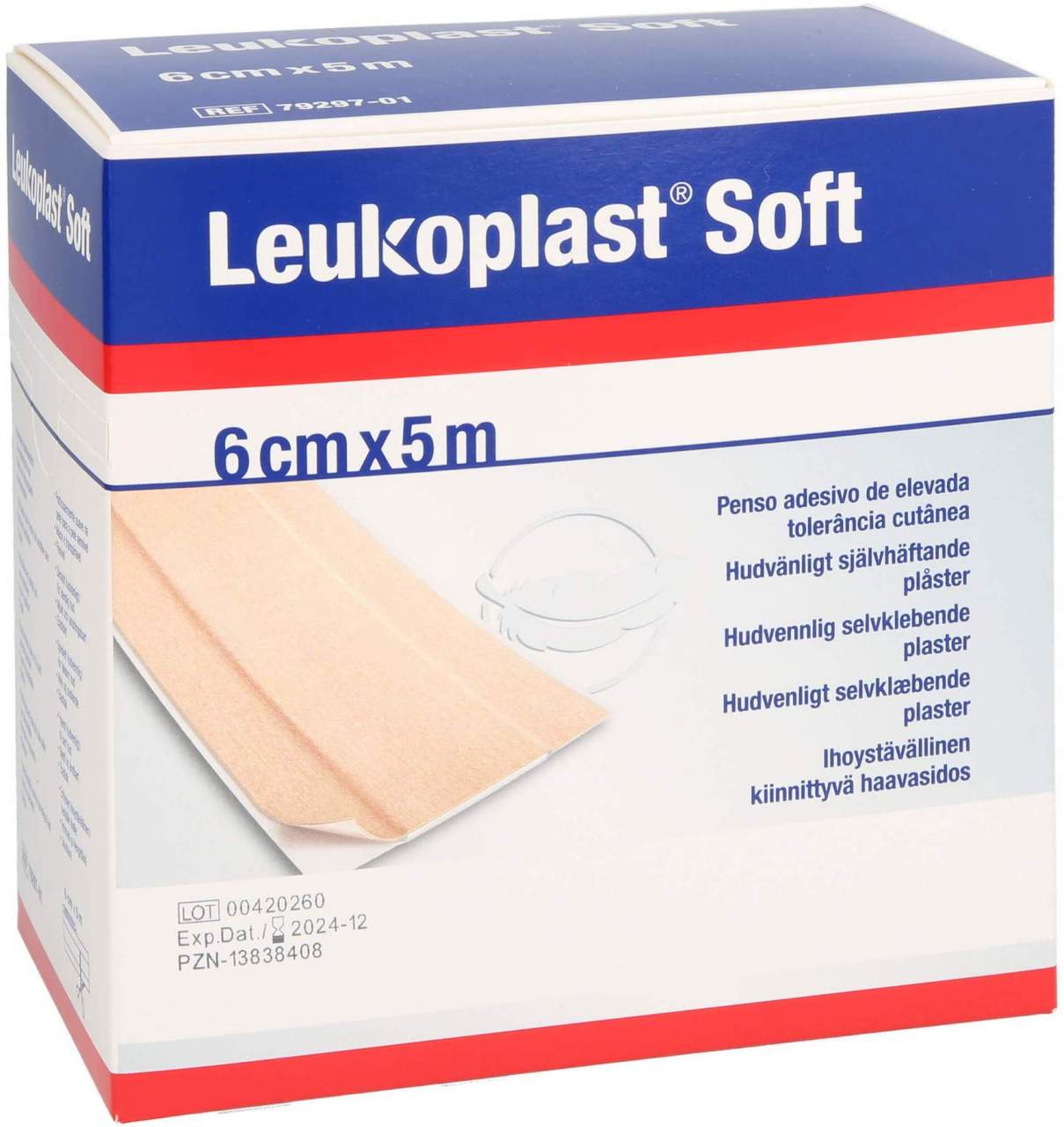 Leukoplast Soft Pflaster 6 cm X 5 M Rolle 1 Stück