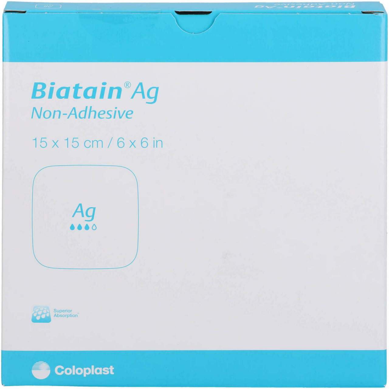 Biatain AG Schaumverband 15 X 15 cm Nicht Haftend 5 Stück