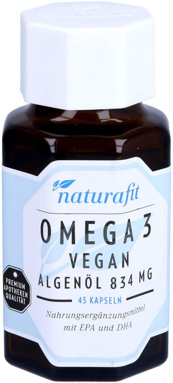 Naturafit Omega - 3 Vegan Algenöl 834 mg Kapseln 45 Stk