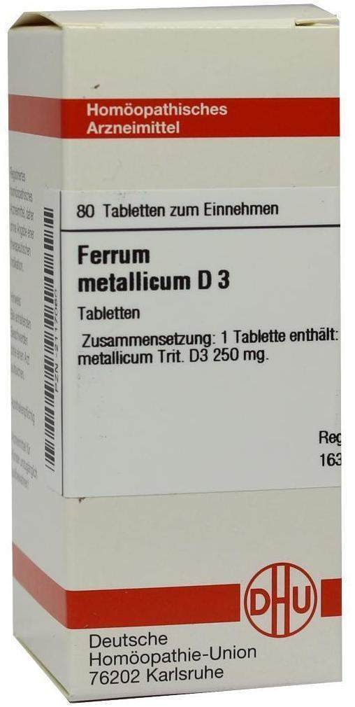Dhu Ferrum Metallicum D3 80 Tabletten