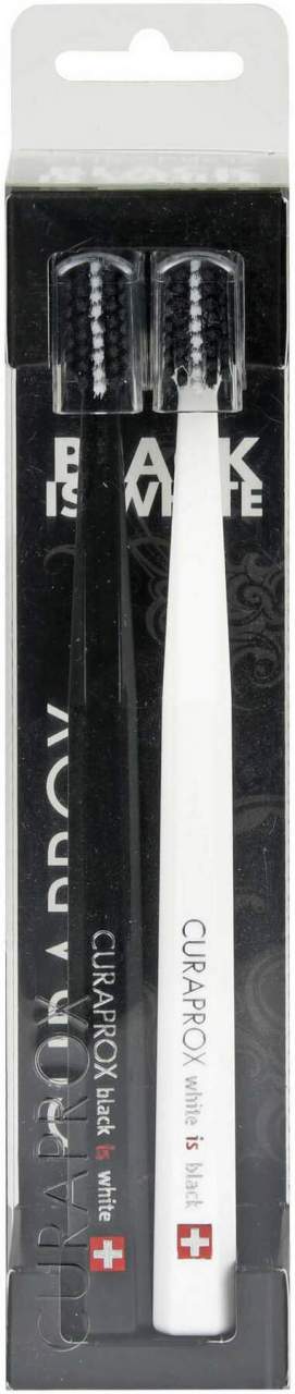 Black Is White Zahnbürsten Set Black-White